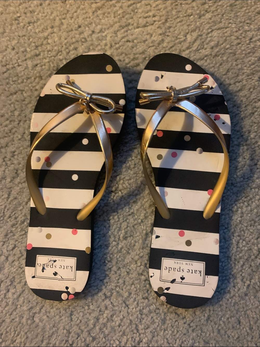 Kate Spade flip flop sandals bow tie size 8 9